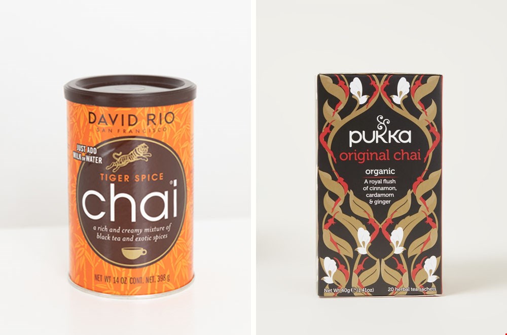 Chai Tee Pulver von David Rio und Chai Tee von Pukka