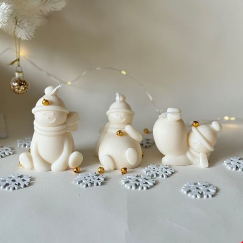 Snowman Candle