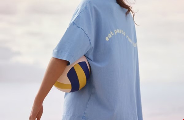 Oversized Crew T-Shirt Blue